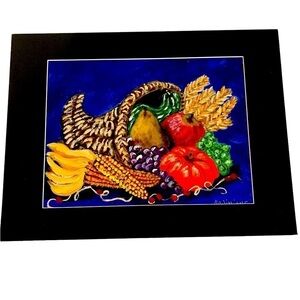Original Acrylic Artwork Thanksgiving Cornucopia